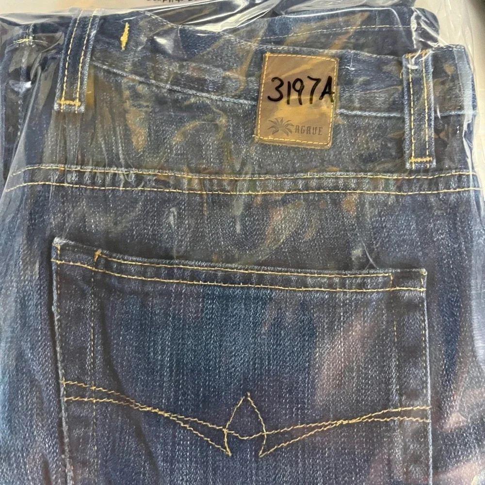 AGAVE DENIMSMITH The Maverick Men's Jeans‎ Classic Fit Straight Cut Blue 32x31.5